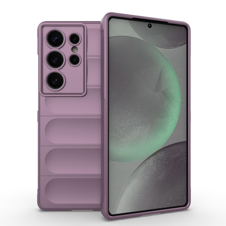 For Samsung Galaxy S25 Ultra 5G Magic Shield TPU + Flannel Phone Case(Purple) by buy2fix