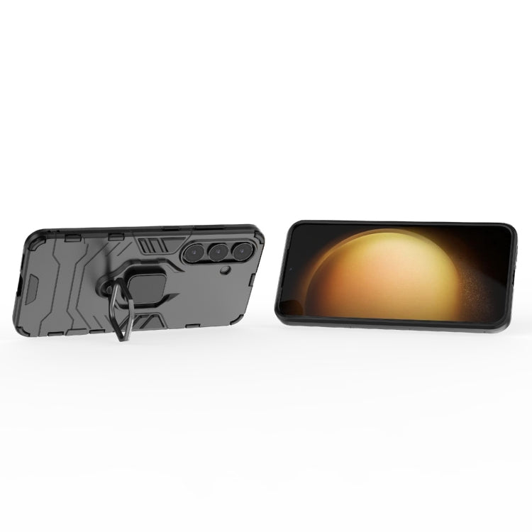 For Samsung Galaxy S25 5G PC + TPU Shockproof Protective Phone Case with Magnetic Ring Holder(Black) by buy2fix