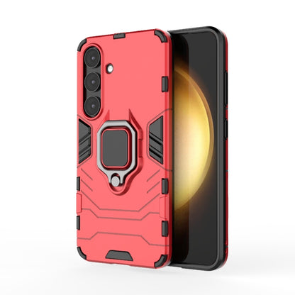 For Samsung Galaxy S25 5G PC + TPU Shockproof Protective Phone Case with Magnetic Ring Holder(Red) by buy2fix