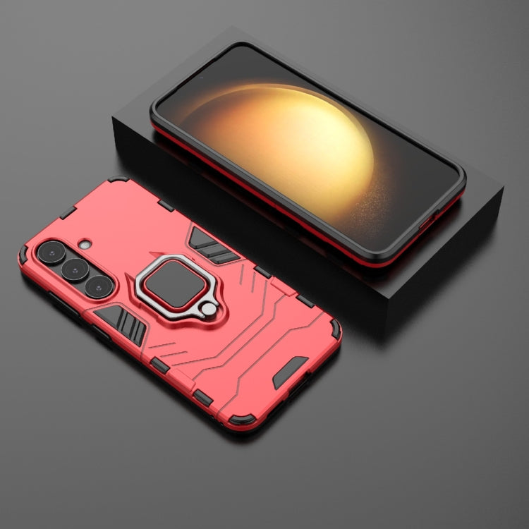 For Samsung Galaxy S25 5G PC + TPU Shockproof Protective Phone Case with Magnetic Ring Holder(Red) by buy2fix