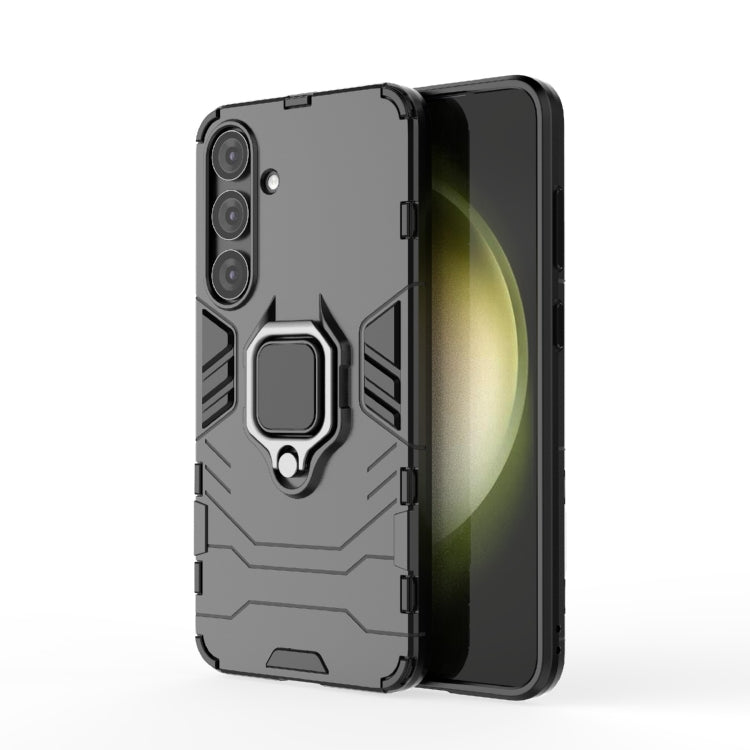 For Samsung Galaxy S25+ 5G PC + TPU Shockproof Protective Phone Case with Magnetic Ring Holder(Black) by buy2fix
