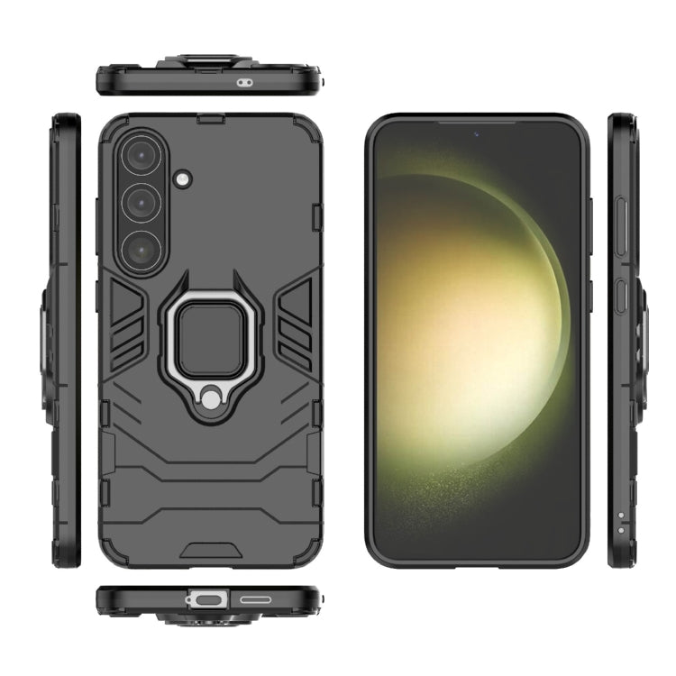 For Samsung Galaxy S25+ 5G PC + TPU Shockproof Protective Phone Case with Magnetic Ring Holder(Black) by buy2fix