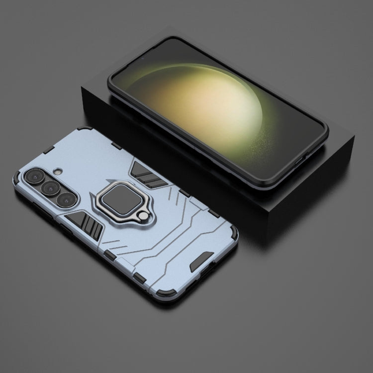 For Samsung Galaxy S25+ 5G PC + TPU Shockproof Protective Phone Case with Magnetic Ring Holder(Navy Blue) by buy2fix