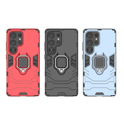 For Samsung Galaxy S25 Ultra 5G PC + TPU Shockproof Protective Phone Case with Magnetic Ring Holder(Black) by buy2fix