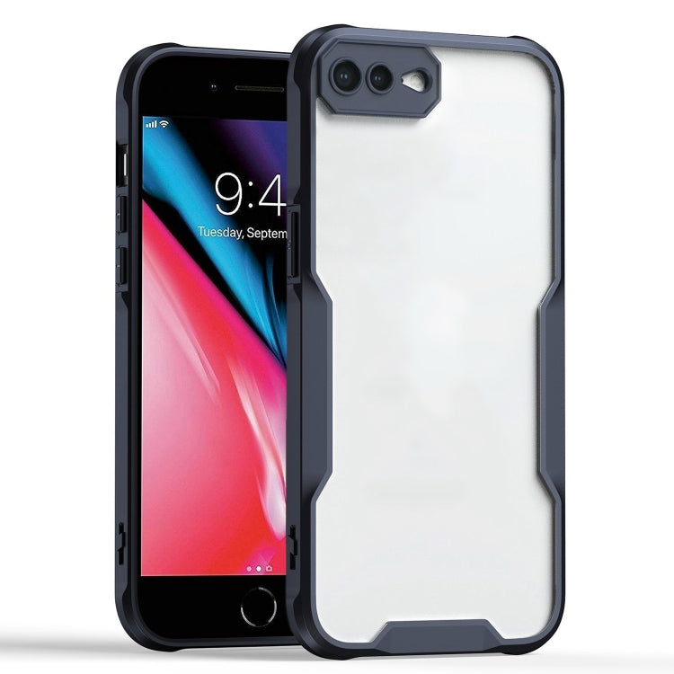 For iPhone 8 Plus / 7 Plus Armor Shockproof PC Hybrid TPU Phone Case(Black) by buy2fix