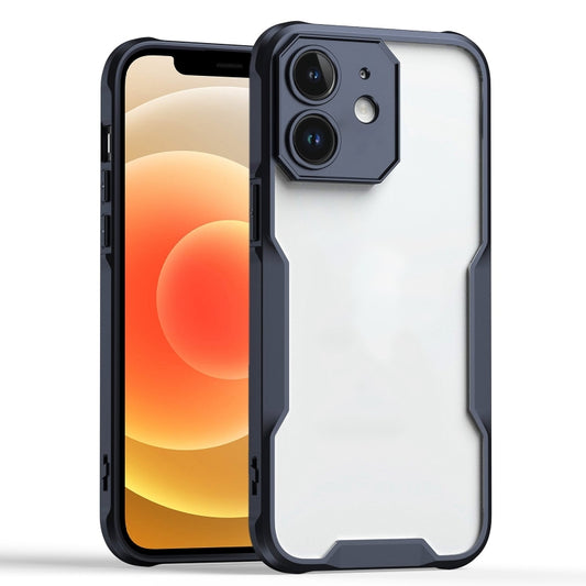 For iPhone 12 Armor Shockproof PC Hybrid TPU Phone Case(Black) by buy2fix