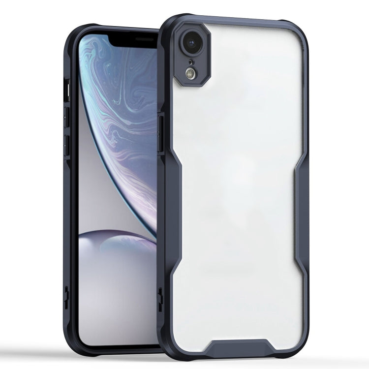 For iPhone XR Armor Shockproof PC Hybrid TPU Phone Case(Black) by buy2fix