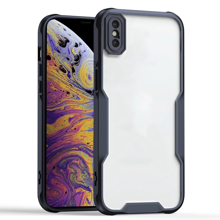 For iPhone XS Max Armor Shockproof PC Hybrid TPU Phone Case(Black) by buy2fix