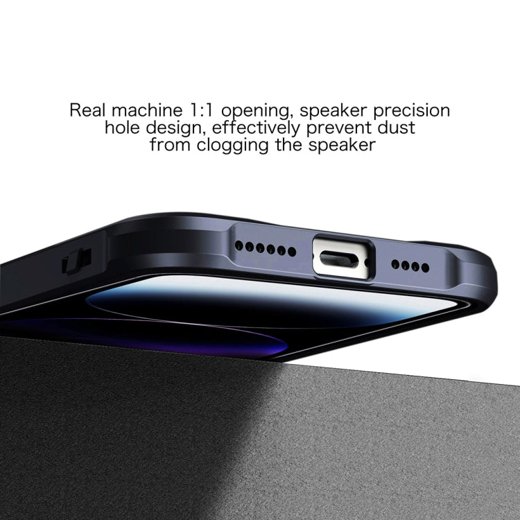 For iPhone 15 Pro Max Armor Shockproof PC Hybrid TPU Phone Case(Black) by buy2fix