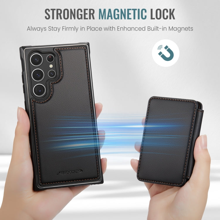 For Samsung Galaxy S23 Ultra 5G JEEHOOD J05 Business Magnetic Style RFID Leather Phone Case(Black) - Galaxy S23 Ultra 5G Cases by JEEHOOD | Online Shopping UK | buy2fix