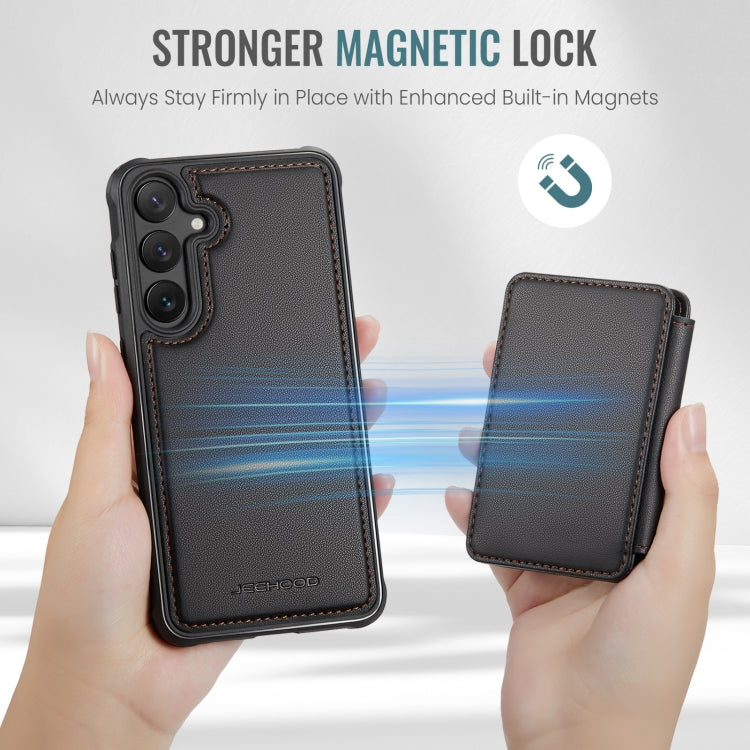For Samsung Galaxy S23 FE 5G JEEHOOD J05 Business Magnetic Style RFID Leather Phone Case(Black) - Galaxy S23 FE 5G Cases by JEEHOOD | Online Shopping UK | buy2fix
