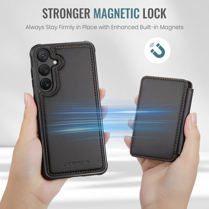 For Samsung Galaxy S23 FE 5G JEEHOOD J05 Business Magnetic Style RFID Leather Phone Case(Black) - Galaxy S23 FE 5G Cases by JEEHOOD | Online Shopping UK | buy2fix