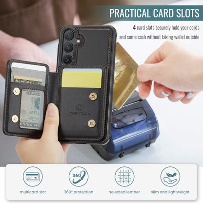 For Samsung Galaxy S23 FE 5G JEEHOOD J05 Business Magnetic Style RFID Leather Phone Case(Black) - Galaxy S23 FE 5G Cases by JEEHOOD | Online Shopping UK | buy2fix