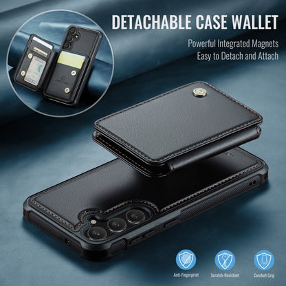 For Samsung Galaxy S23 FE 5G JEEHOOD J05 Business Magnetic Style RFID Leather Phone Case(Black) - Galaxy S23 FE 5G Cases by JEEHOOD | Online Shopping UK | buy2fix