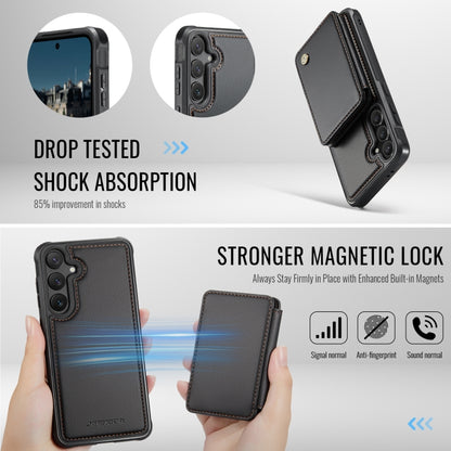 For Samsung Galaxy S24 FE 5G JEEHOOD J05 Business Magnetic Style RFID Leather Phone Case(Black) - Galaxy S24 FE 5G Cases by JEEHOOD | Online Shopping UK | buy2fix