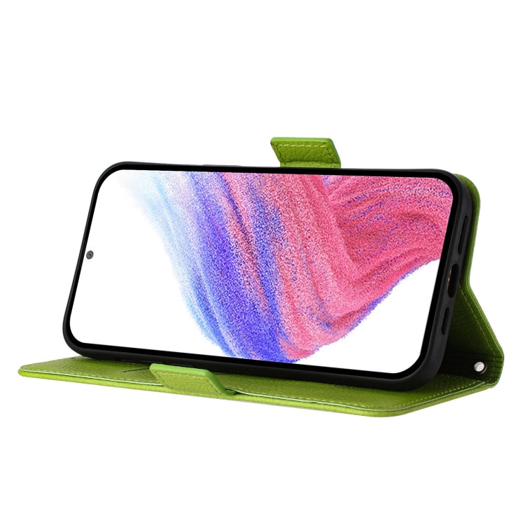For Motorola Moto G Play 4G 2024 Embossed Rose RFID Anti-theft Leather Phone Case(Green) by buy2fix