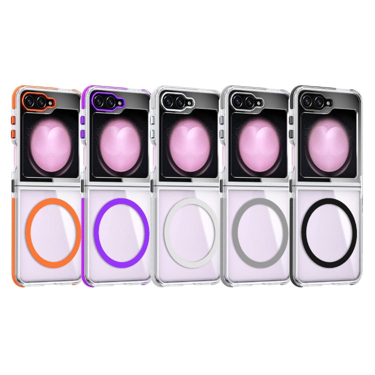 For Samsung Galaxy Z Flip5 Dual-Color Clear Acrylic Hybrid TPU MagSafe Phone Case(Transparent) - Galaxy Z Flip5 Cases by buy2fix | Online Shopping UK | buy2fix