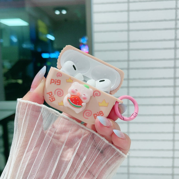 For AirPods 2 / 1 Fresh 3D Piglet Pattern Earbuds Box PC Case - For AirPods 1/2 by buy2fix | Online Shopping UK | buy2fix