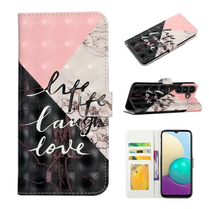 For Samsung Galaxy S25 5G Oil Embossed 3D Drawing Leather Phone Case(Stitching Marble) by buy2fix