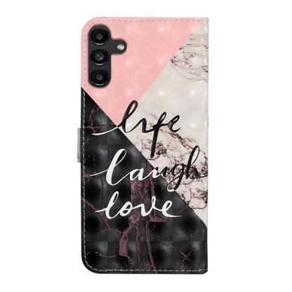 For Samsung Galaxy S25 5G Oil Embossed 3D Drawing Leather Phone Case(Stitching Marble) by buy2fix