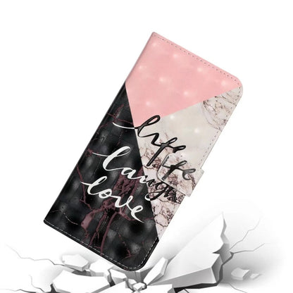 For Samsung Galaxy S25 5G Oil Embossed 3D Drawing Leather Phone Case(Stitching Marble) by buy2fix