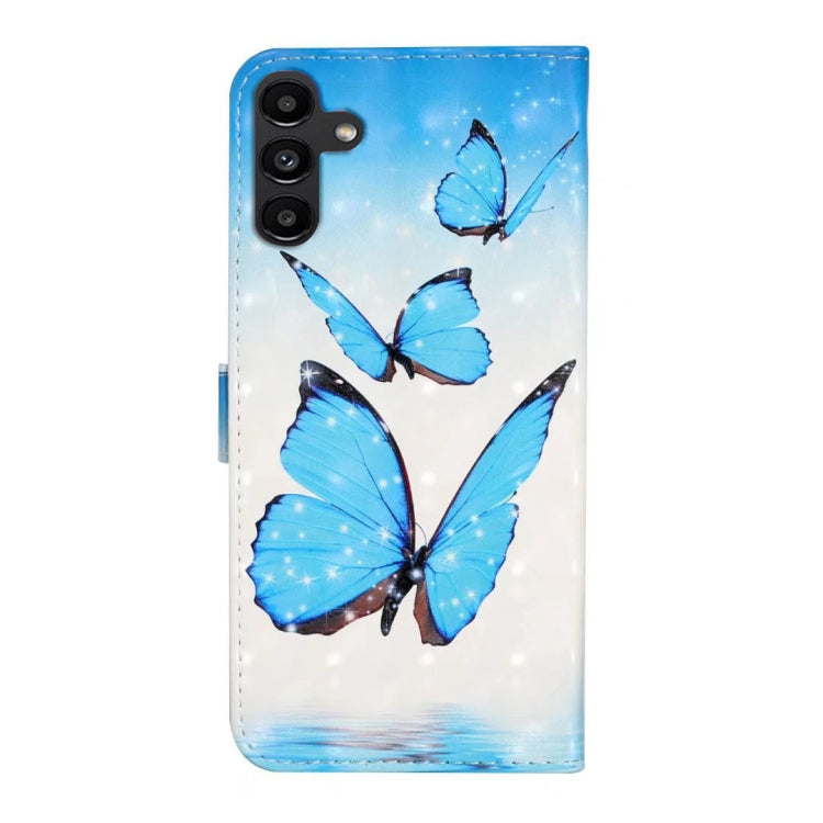 For Samsung Galaxy S25 5G Oil Embossed 3D Drawing Leather Phone Case(3 Butterflies) - Galaxy S25 5G Cases by buy2fix | Online Shopping UK | buy2fix