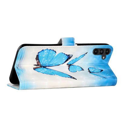 For Samsung Galaxy S25+ 5G Oil Embossed 3D Drawing Leather Phone Case(3 Butterflies) by buy2fix