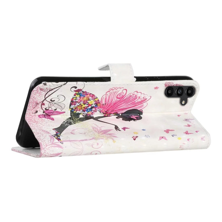 For Samsung Galaxy S25+ 5G Oil Embossed 3D Drawing Leather Phone Case(Flower Fairy) by buy2fix