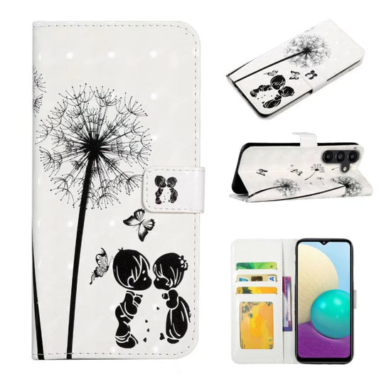 For Samsung Galaxy S25+ 5G Oil Embossed 3D Drawing Leather Phone Case(Couple Dandelion)