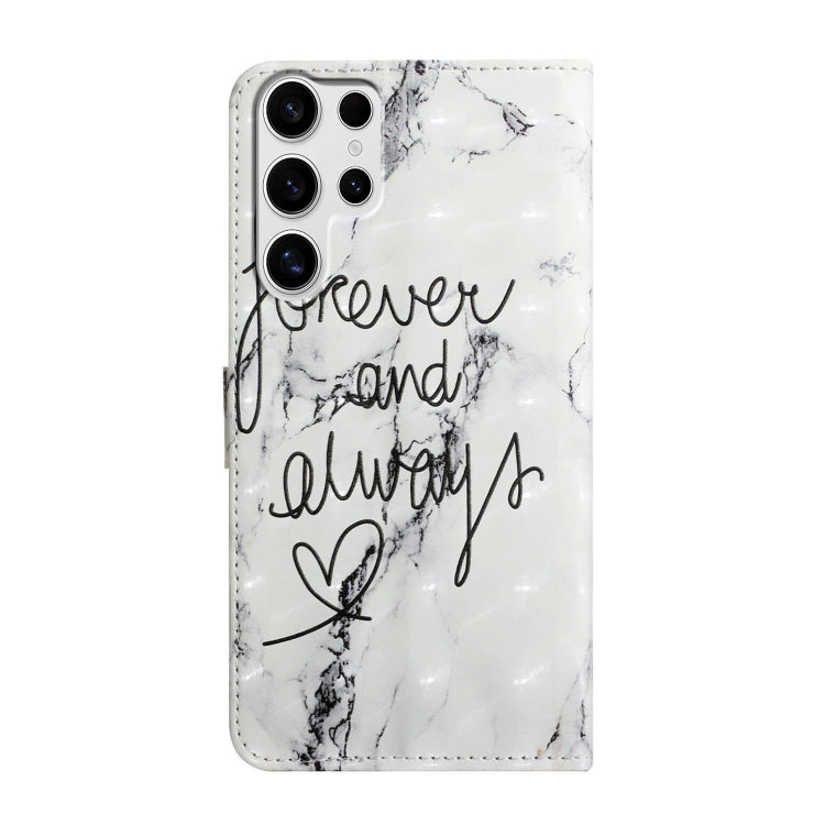 For Samsung Galaxy S25 Ultra 5G Oil Embossed 3D Drawing Leather Phone Case(Words Marble) by buy2fix