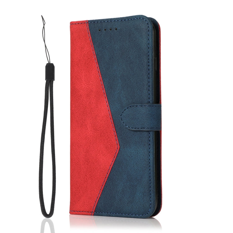 For Samsung Galaxy S25+ 5G Dual-color Stitching Leather Phone Case(Red Blue) by buy2fix