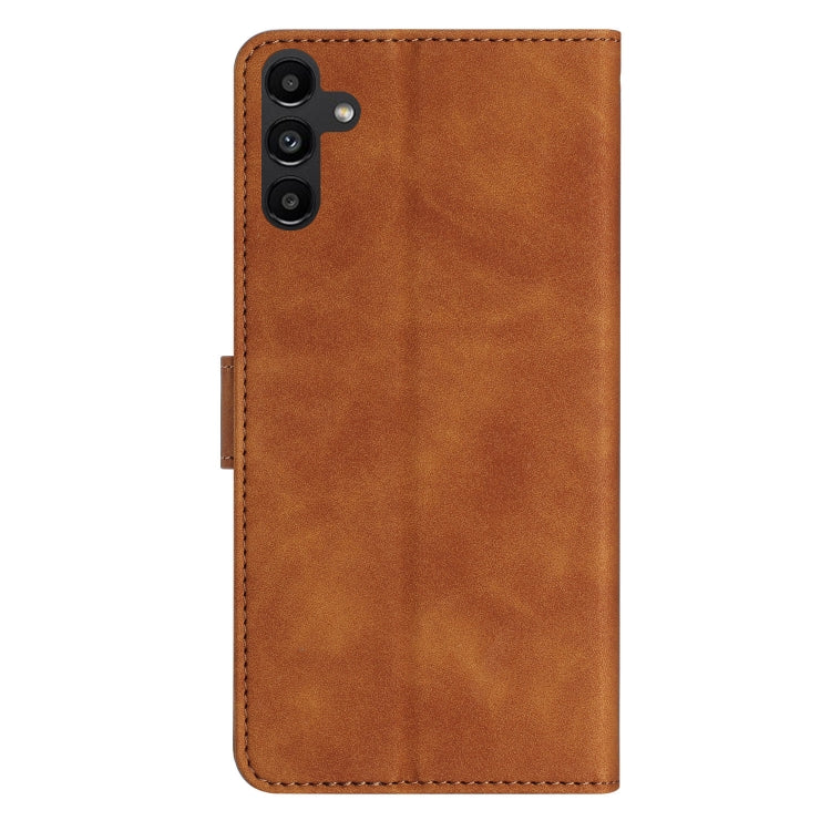 For Samsung Galaxy S25 5G Seven Butterflies Embossed Leather Phone Case(Brown) by buy2fix