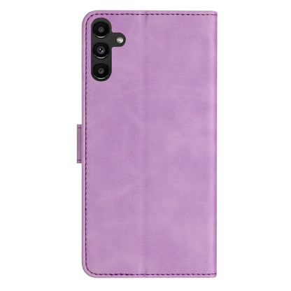 For Samsung Galaxy S25 5G Seven Butterflies Embossed Leather Phone Case(Purple) - Galaxy S25 5G Cases by buy2fix | Online Shopping UK | buy2fix