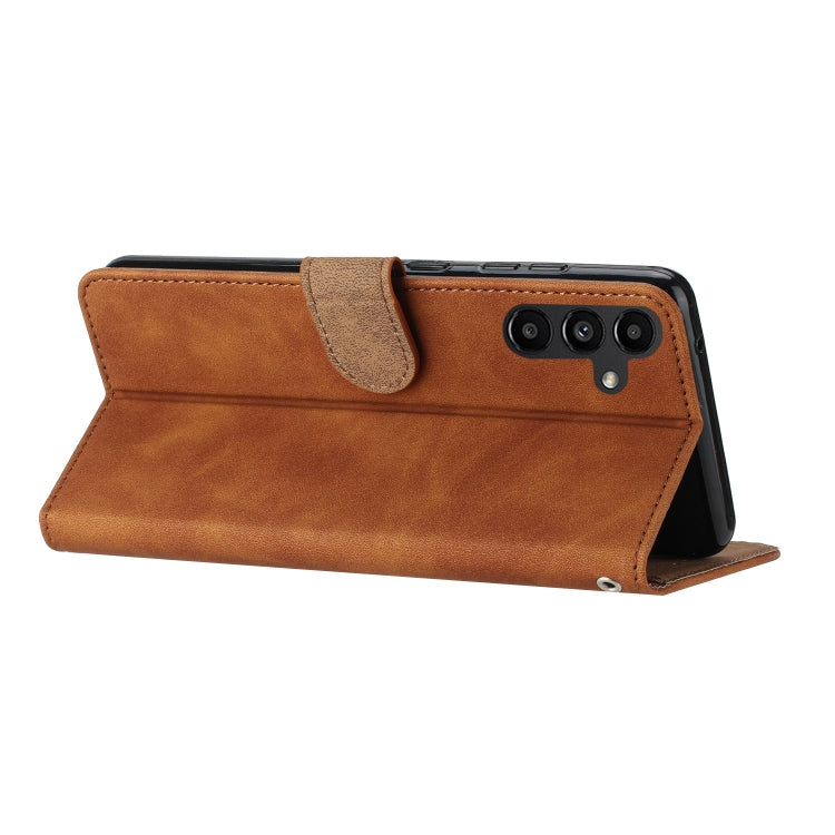 For Samsung Galaxy S25+ 5G Seven Butterflies Embossed Leather Phone Case(Brown) by buy2fix