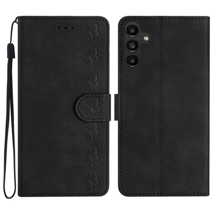 For Samsung Galaxy S25+ 5G Seven Butterflies Embossed Leather Phone Case(Black) by buy2fix