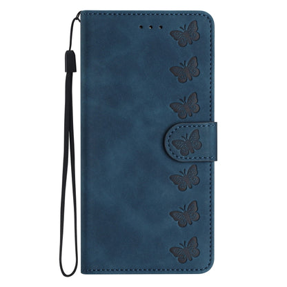 For Samsung Galaxy S25 Ultra 5G Seven Butterflies Embossed Leather Phone Case(Blue) by buy2fix