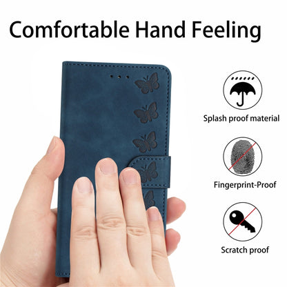 For Samsung Galaxy S25 Ultra 5G Seven Butterflies Embossed Leather Phone Case(Blue) by buy2fix
