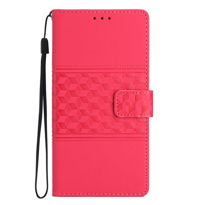 For Samsung Galaxy S25+ 5G Diamond Embossed Skin Feel Leather Phone Case(Red) by buy2fix