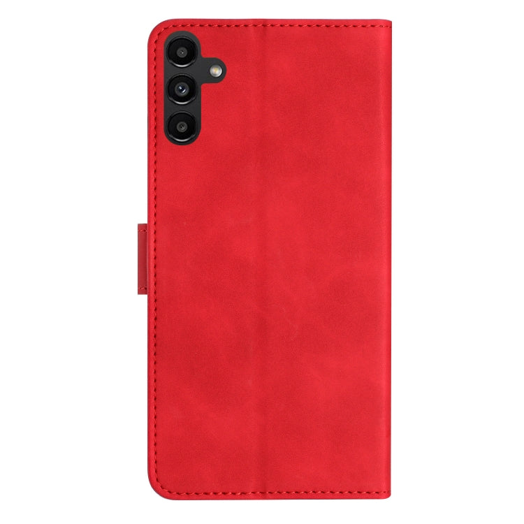 For Samsung Galaxy S25 5G Flower Butterfly Embossing Pattern Leather Phone Case(Red) - Galaxy S25 5G Cases by buy2fix | Online Shopping UK | buy2fix