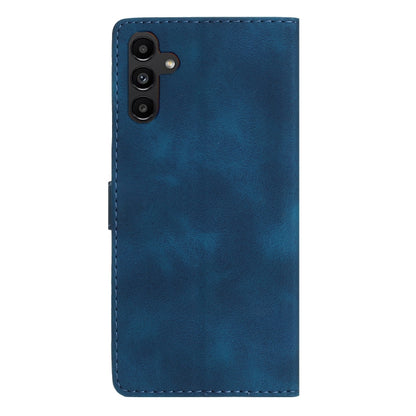 For Samsung Galaxy S25+ 5G Flower Butterfly Embossing Pattern Leather Phone Case(Blue) - Galaxy S25+ 5G Cases by buy2fix | Online Shopping UK | buy2fix