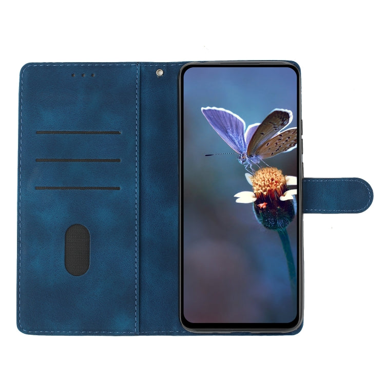 For Samsung Galaxy S25+ 5G Cherry Blossom Butterfly Skin Feel Embossed PU Phone Case(Blue) by buy2fix