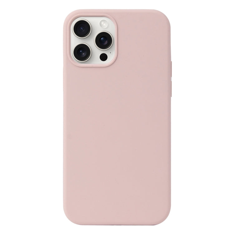 For iPhone 16 Pro Max Liquid Silicone Phone Case(Sand Pink) - iPhone 16 Pro Max Cases by buy2fix | Online Shopping UK | buy2fix