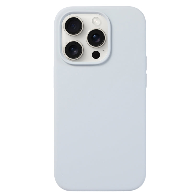 For iPhone 16 Pro Max Liquid Silicone Phone Case(Blue Grey) - iPhone 16 Pro Max Cases by buy2fix | Online Shopping UK | buy2fix