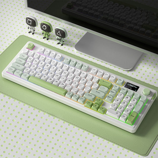 LANGTU L98 Wireless RGB Tri-mode Mechanical Gaming Keyboard(Green) - Wireless Keyboard by LANGTU | Online Shopping UK | buy2fix