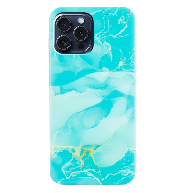 For iPhone 16 Pro Max IMD Marble TPU Phone Case(Green) - iPhone 16 Pro Max Cases by buy2fix | Online Shopping UK | buy2fix