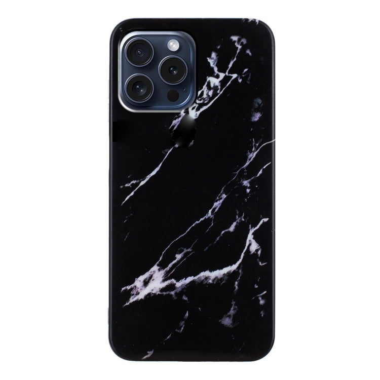 For iPhone 16 Pro Max IMD Marble TPU Phone Case(Black) - iPhone 16 Pro Max Cases by buy2fix | Online Shopping UK | buy2fix