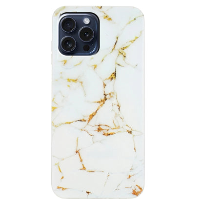 For iPhone 16 Pro IMD Marble TPU Phone Case(White) - iPhone 16 Pro Cases by buy2fix | Online Shopping UK | buy2fix