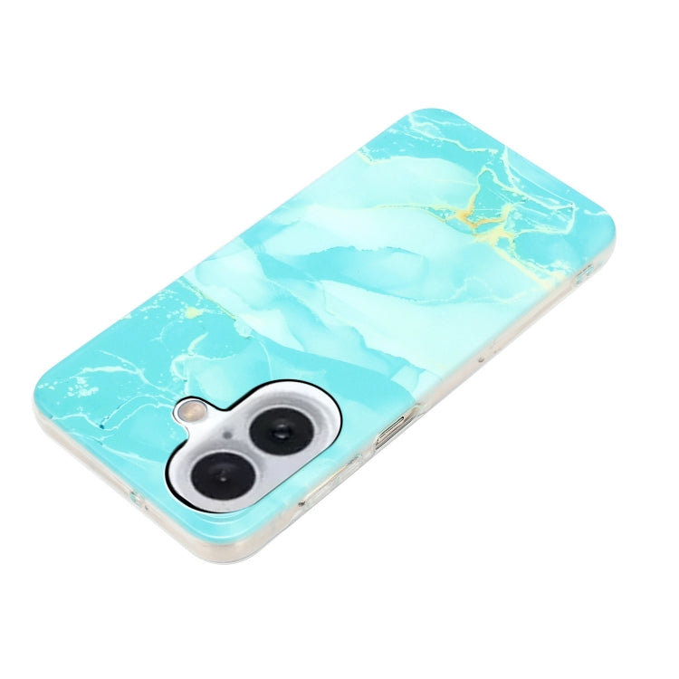 For iPhone 16 Plus IMD Marble TPU Phone Case(Green) by buy2fix
