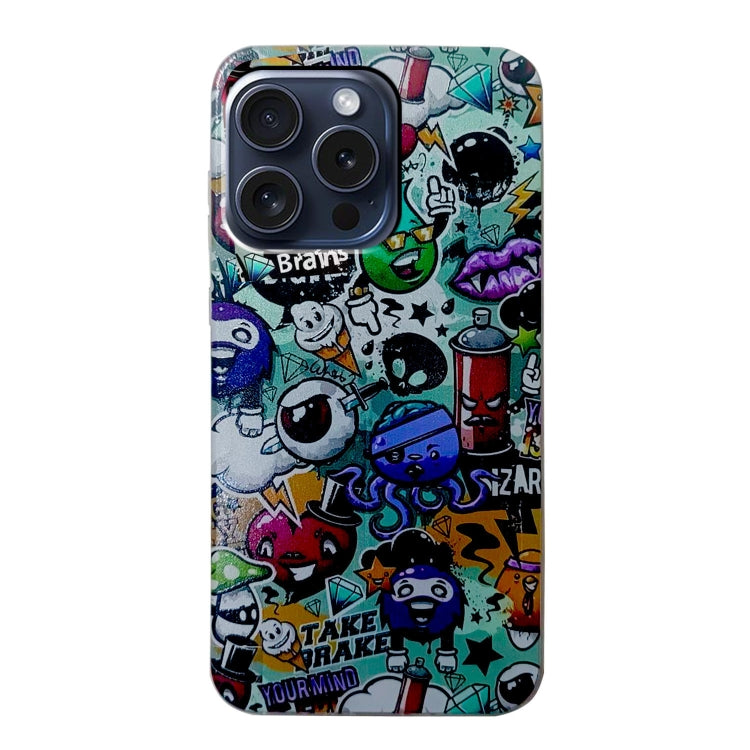 For iPhone 16 Pro Max Colored Drawing Pattern TPU Phone Case(Graffiti) - iPhone 16 Pro Max Cases by buy2fix | Online Shopping UK | buy2fix