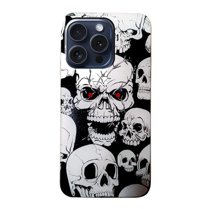 For iPhone 16 Pro Colored Drawing Pattern TPU Phone Case(Skull) - iPhone 16 Pro Cases by buy2fix | Online Shopping UK | buy2fix